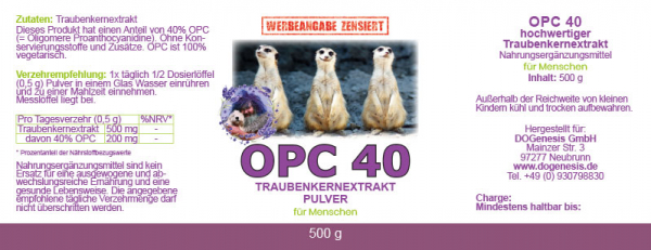 OPC 40 Traubenkernextrakt Pulver